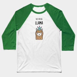 Llama Bright Lime Baseball T-Shirt